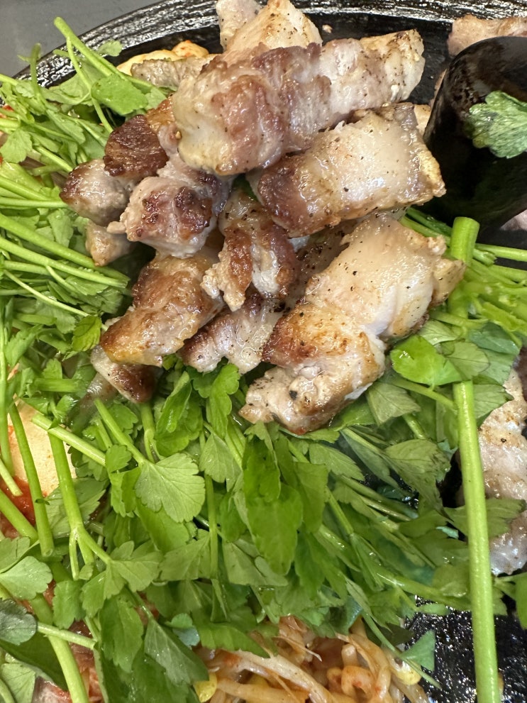  의정부 민락동 목구멍 [미나리삼겹살이 맛있는 고기집]