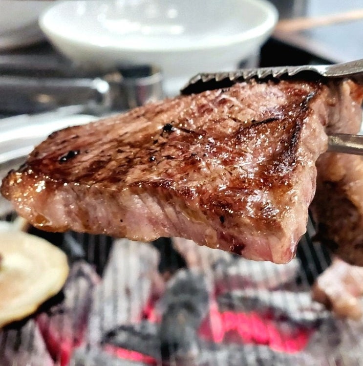  삼성역 고기집 이화옥 두툼한 소고기 등심 넘 맛있어