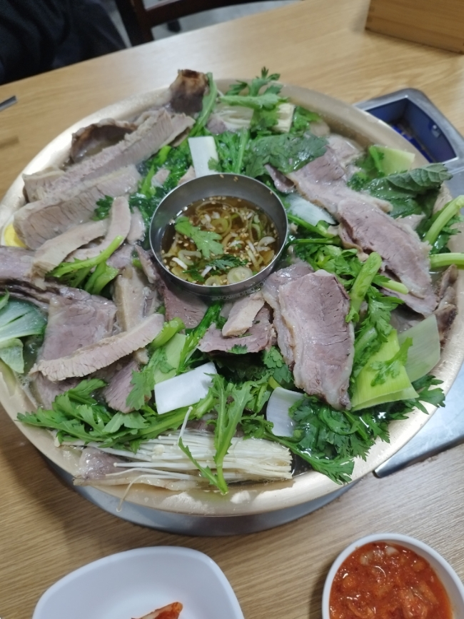  서울 학동역 진미평양냉면 미쉐린맛집/어복쟁반에 소주한잔