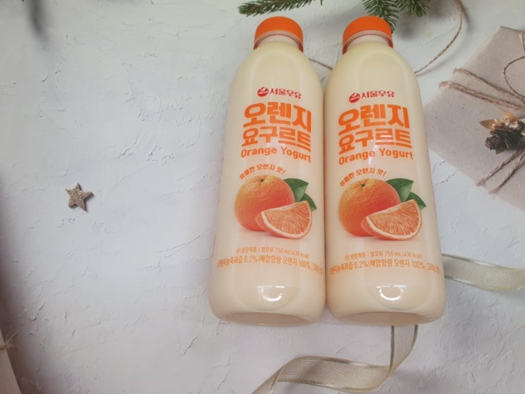 대용량 요구르트 750ml 서울우유 오렌지 요구루트 아이들 간식으로 딱!