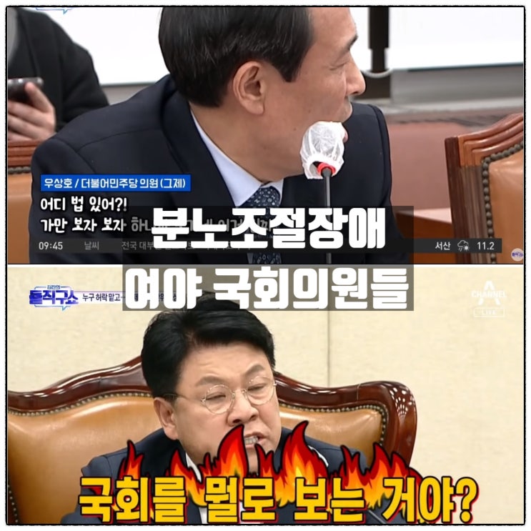  민주당 우상호 국민의힘 장제원 분노조절장애 ?