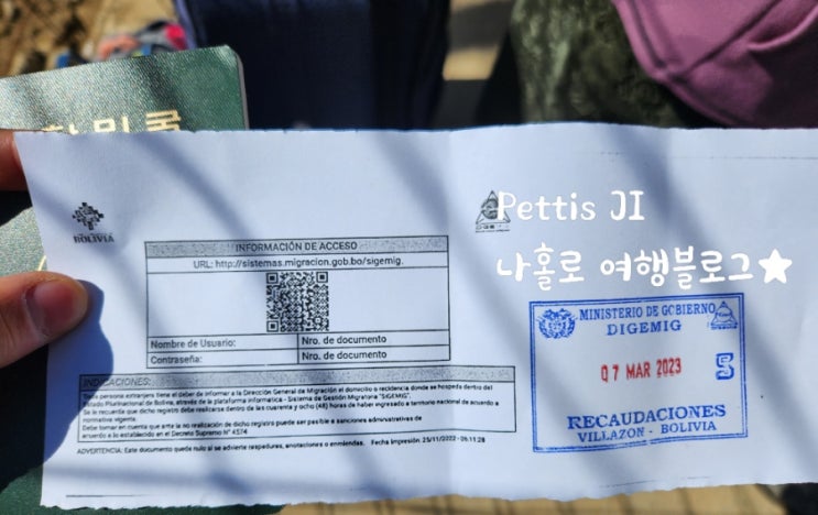  우당탕탕 볼리비아 비야손에서 아르헨티나 라퀴아까 국경 넘기