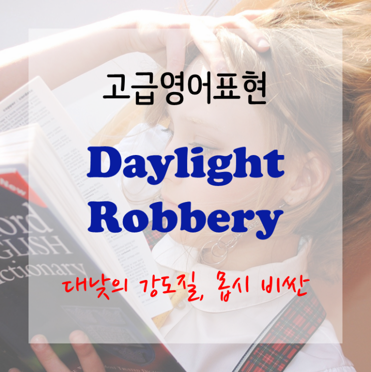 [고급영어표현] Daylight robbery - 대낮의 강도질, 말도 안되게 비싸다