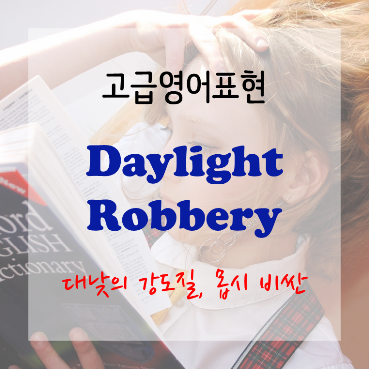  [고급영어표현] Daylight robbery - 대낮의 강도질, 말도 안되게 비싸다