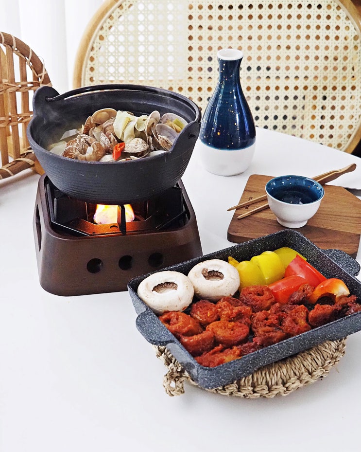  홈술 라이프 필수템! 밋꾸 미니화로 그릴세트
