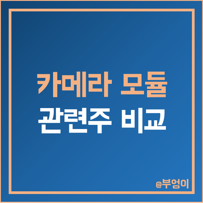 국내 카메라 모듈 관련주 비교 : 캠시스 자화전자 파트론 옵트론텍 엠씨넥스 세코닉스 엘컴텍 덕우전자 파워로직스 라온피플 삼양 해성 옵틱스 재영솔루텍 나무가 아이엠 액트로 주식 주가