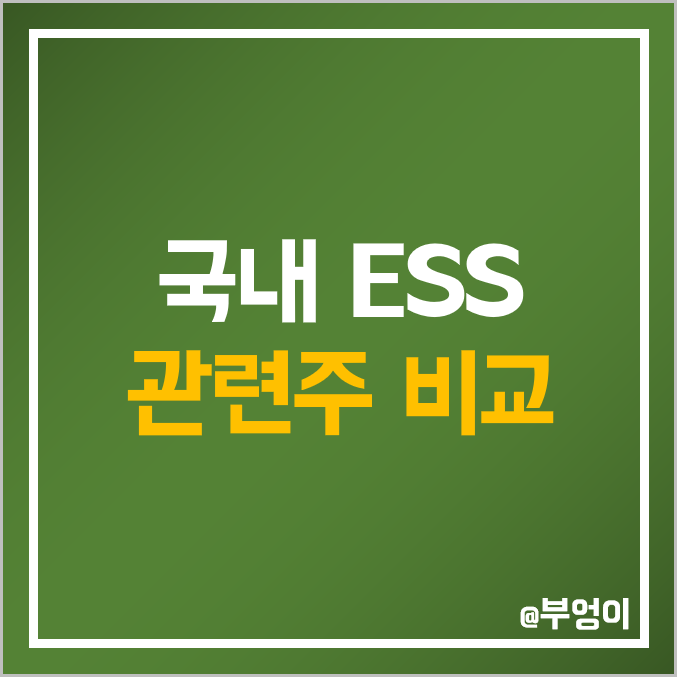 국내 ESS 관련주 비교 : 비나텍 씨아이에스 원익피앤이 포스코ICT 세방전지 신성이앤지 삼화콘덴서 현대에너지솔루션 효성중공업 피엔티 윌링스 주식 주가 배당금 PER PBR 순위 국내 ESS 관련주 비교 : 비나텍 씨아이에스 원익피앤이 포스코ICT 세방전지 신성이앤지 삼화콘덴서 현대에너지솔루션 효성중공업 피엔티 윌링스 주식 주가 배당금 PER PBR 순위