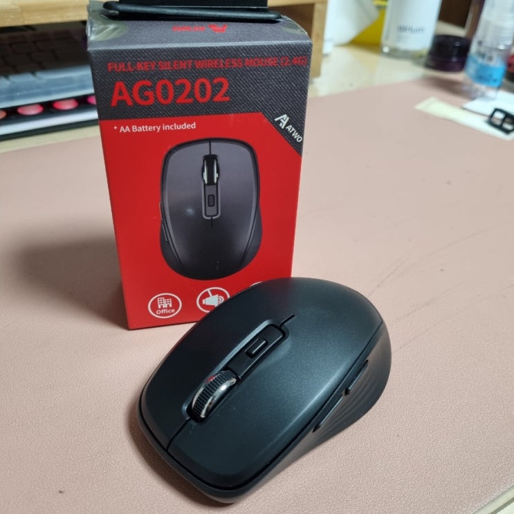  무소음 무선 마우스 에이투 양손 무선마우스(AG0202) 진짜 조용해요