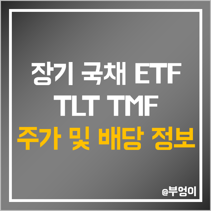 미국 장기 국채 ETF - TLT & TMF 주가 배당금 배당일 지급일 배당률 배당락일 미국 장기 국채 ETF - TLT & TMF 주가 배당금 배당일 지급일 배당률 배당락일