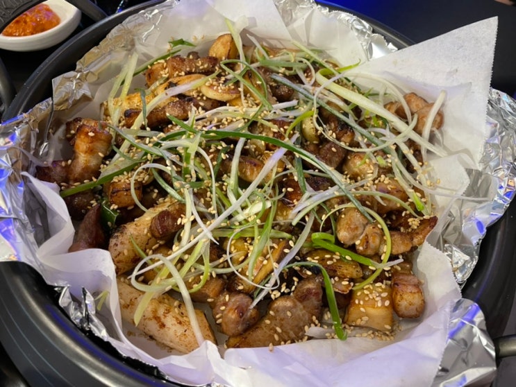  구월동 삼겹살 맛집 , 구월동 고기집 : 본진 삼겹살 , 구워져서 나오고 양많은 삼겹살 , 배달 가능