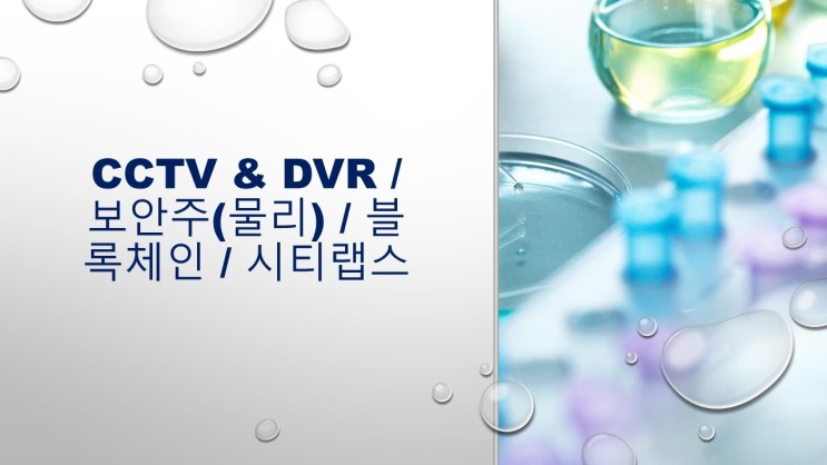 CCTV & DVR / 보안주(물리) / 블록체인 / 시티랩스