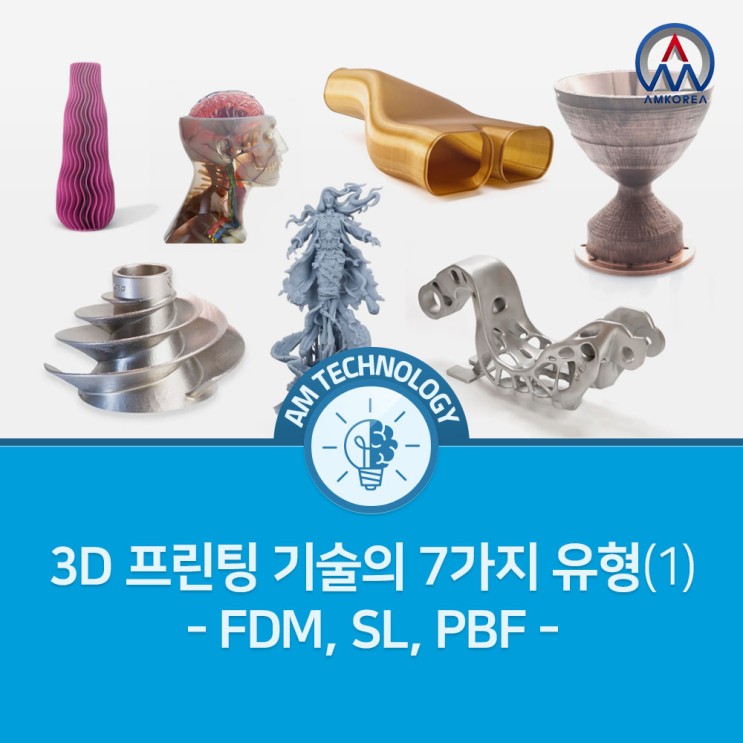 [AM 기술지식] 3D 프린팅 기술의 7가지 유형(1) - FDM, SL, PBF