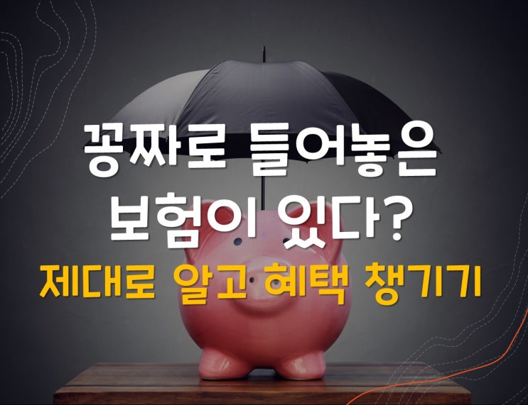  나에게 꽁짜로 들어놓은 보험이 있다? 제대로 알고 혜택 챙기기