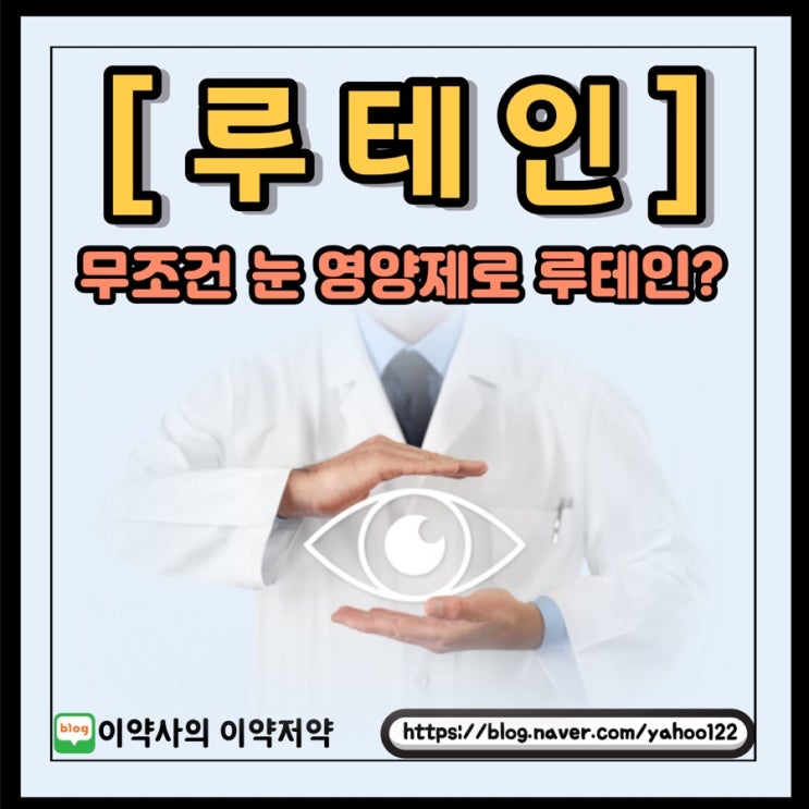  [이약사] 약사님이 밝히는 루테인의 진실, 황반변성과의 관계