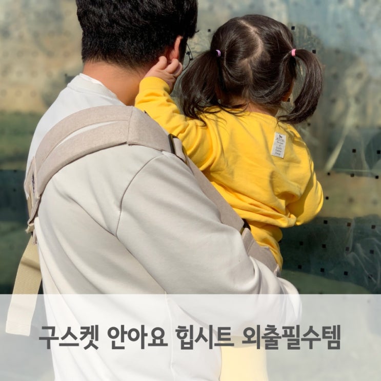  구스켓 안아요 힙시트 두돌 아기 외출이 편해졌어요