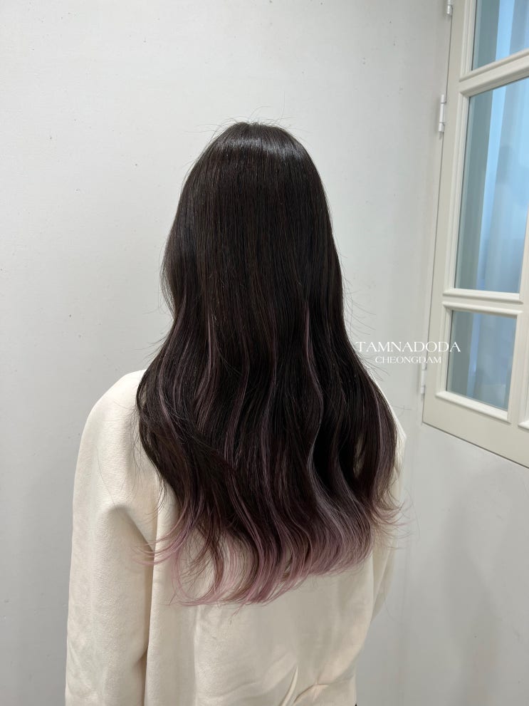 강남붙임머리 탐나도다청담에서  포인트컬러붙임머리로 새로운 변화를۪  ㅣ̆̈ 