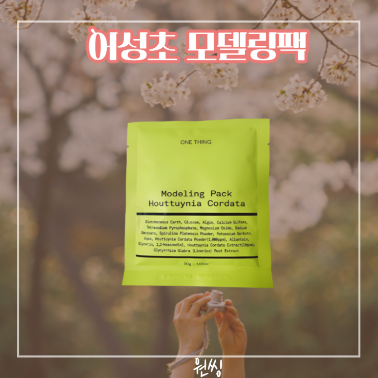  어성초모델링팩 얼굴열내리기 피부좋아지는법