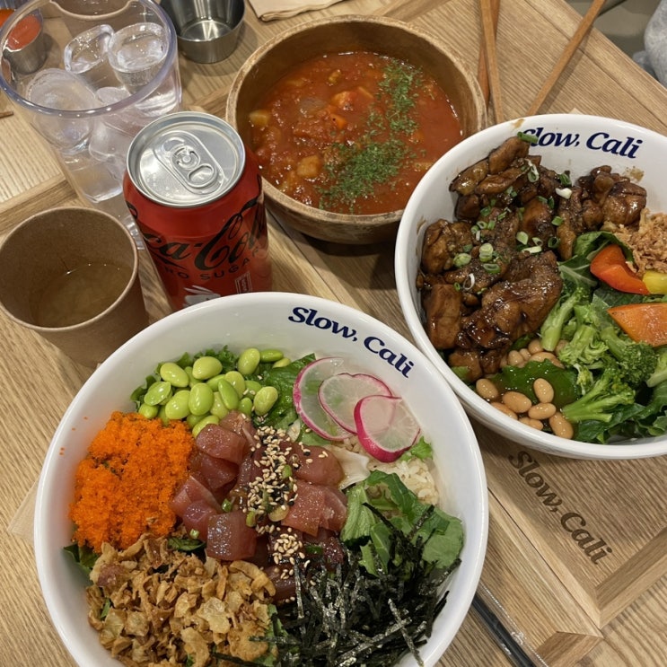  보라매공원 샐러드 '슬로우캘리' = 참치,연어포케 토마토스프까지! 언제가도 맛있는 보라매포케