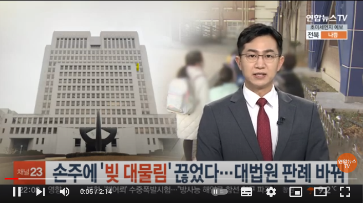 손주에 '빚 대물림' 끊었다…대법원 판례 바꿔[연합뉴스TV]