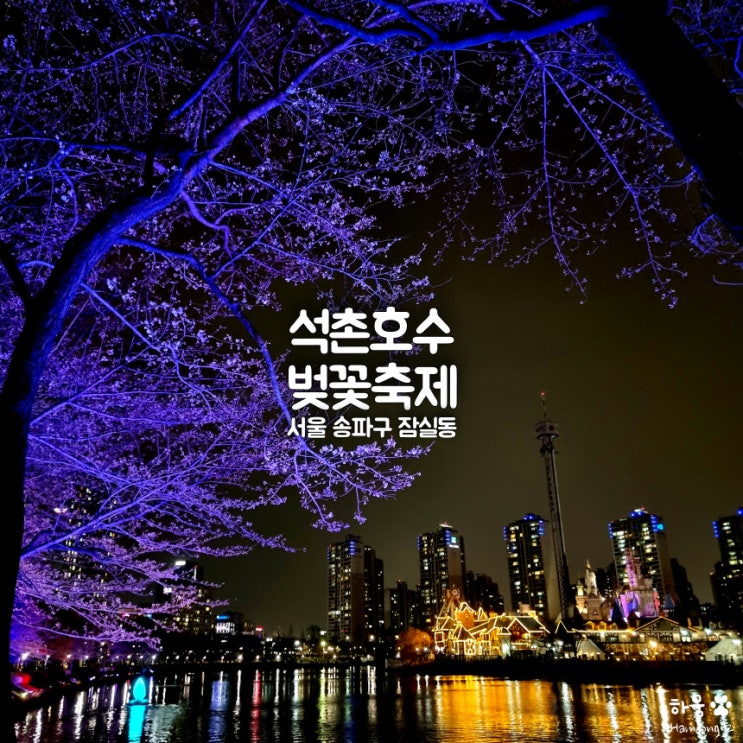 잠실 석촌호수 벚꽃야경 현황, 개화시기｜벚꽃축제 일정｜주차요금