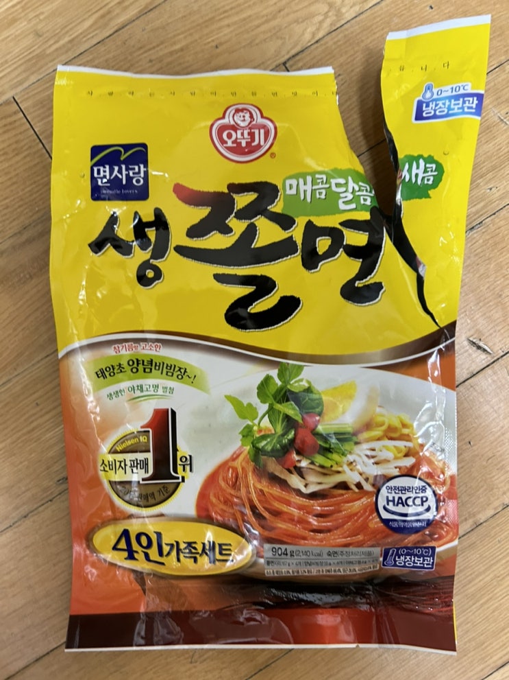  쫄면 1500원으로~오뚜기 면사랑 생쫄면 가성비 갑