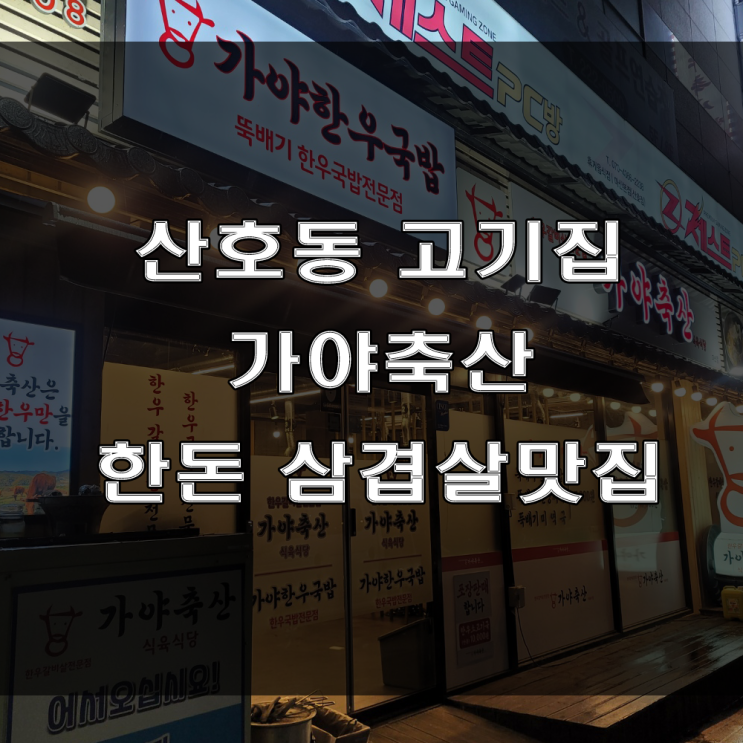  마산 산호동 고기집 : 단체 모임 하기 좋은 고기집은 가야축산 추천!!(feat : 한돈삼겹살, 두루치기 맛집)
