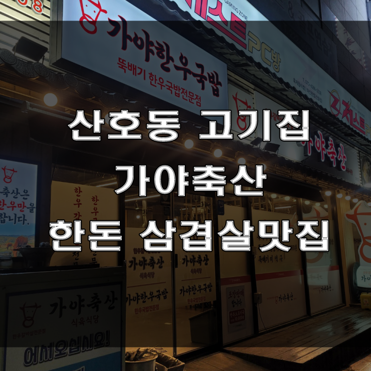 마산 산호동 고기집 : 단체 모임 하기 좋은 고기집은 가야축산 추천!!(feat : 한돈삼겹살, 두루치기 맛집)