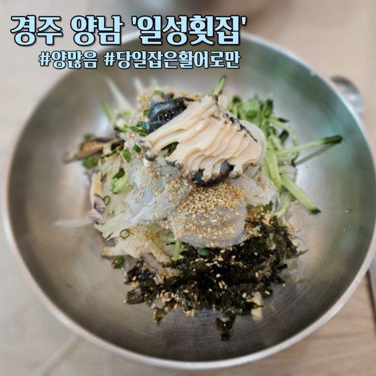  [경주 양남]당일 잡은 활어로만/양 많은 '일성횟집'_전복물회,매운탕 미침