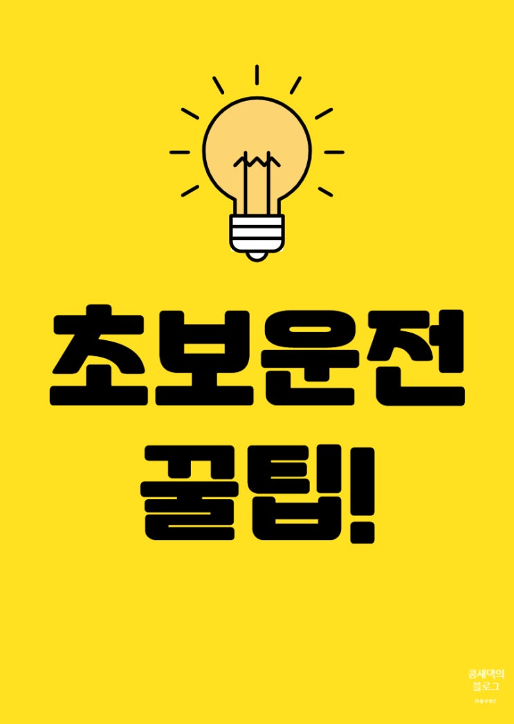 초보운전이 알려주는 왕초보 운전 팁