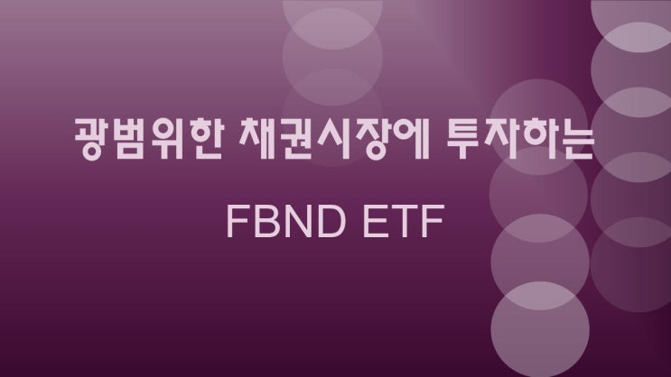  월배당 FBND ETF, 광범위한 채권 시장에 투자