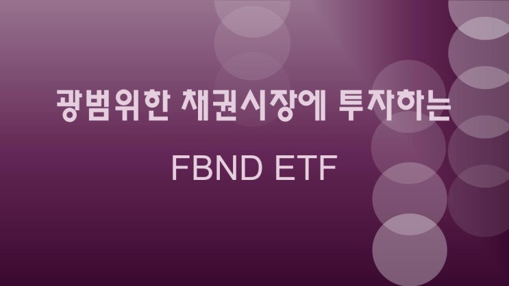 월배당 FBND ETF, 광범위한 채권 시장에 투자