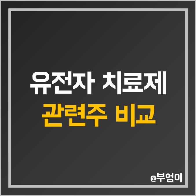 국내 유전자 치료제 관련주 비교 : 신테카바이오 지노믹트리 코오롱생명과학 신라젠 씨젠 셀레믹스 마크로젠 제놀루션 헬릭스미스 랩지노믹스 소마젠 툴젠 녹십자 제넥신 바이오니아 주가 국내 유전자 치료제 관련주 비교 : 신테카바이오 지노믹트리 코오롱생명과학 신라젠 씨젠 셀레믹스 마크로젠 제놀루션 헬릭스미스 랩지노믹스 소마젠 툴젠 녹십자 제넥신 바이오니아 주가