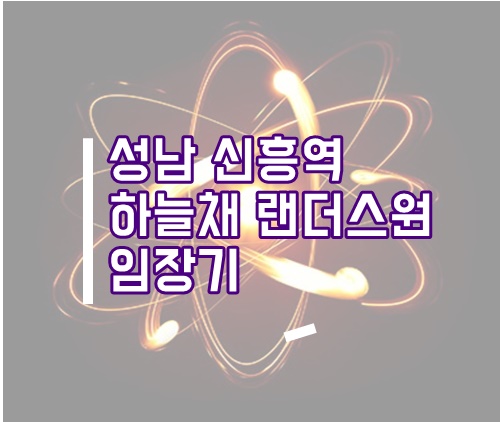  성남 신흥역 하늘채 랜더스원 임장기(성남 아파트, 신축, 재개발지역, 도환중1구역)
