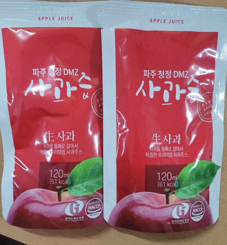  파주청정DMZ사과즙 생사과로 만들었대요!!(광고아님)