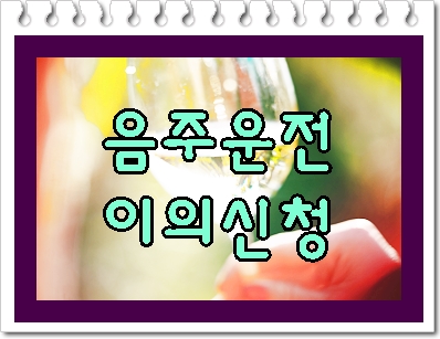  포항 음주운전 이의신청에 대하여