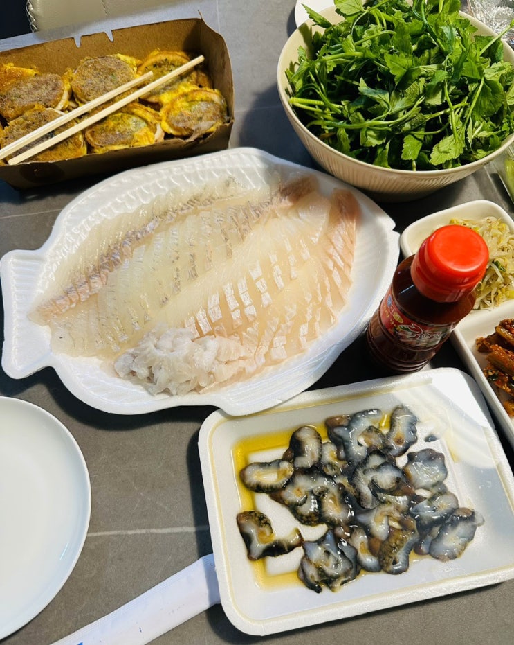  강릉중앙시장 횟집. 동해바다횟집.도다리 포장해서 맛있게 먹은 후기.강릉중앙시장 회센터. 강릉회포장맛집.