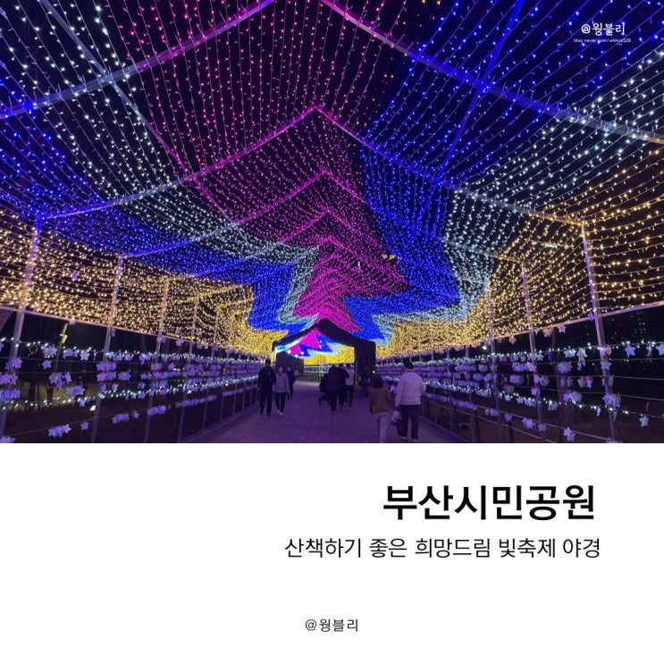  밤마실 산책하기 좋은 부산시민공원 희망드림 빛축제