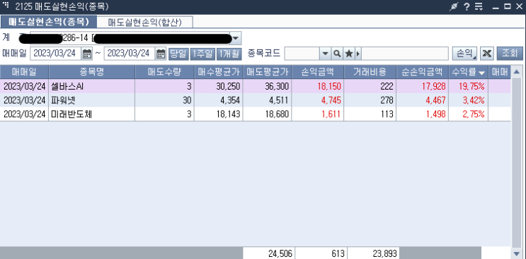 3월24일 매매일지(3승0패)