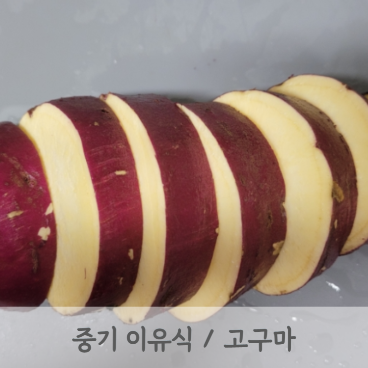 [중기이유식] 고구마 토핑 이유식 (고구마큐브, 고구마토핑, 식재료 궁합, 베이비무브)
