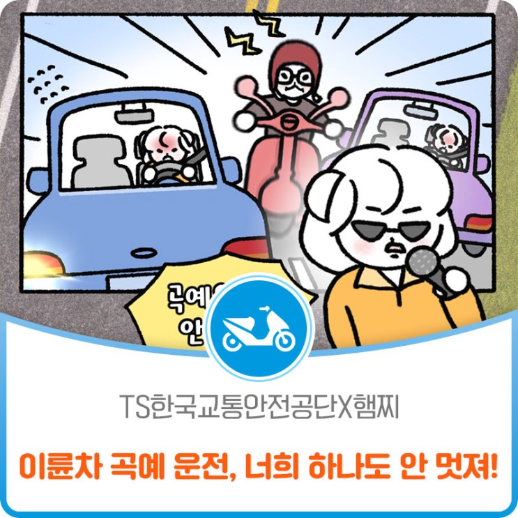 [TS한국교통안전공단X햄찌] 이륜차 곡예 운전, 너희 하나도 안 멋져!
