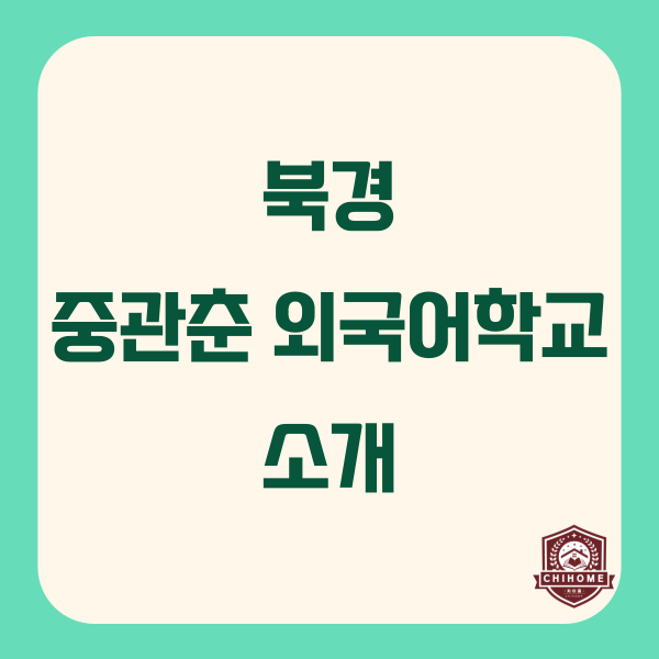  중국유학,중국조기유학 ( 북경중관춘외국어학교 소개 )