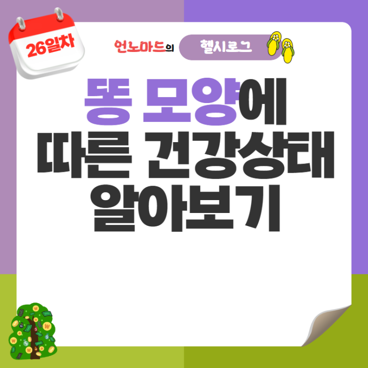  26일차, 똥 모양에 따른 건강상태 알아보기