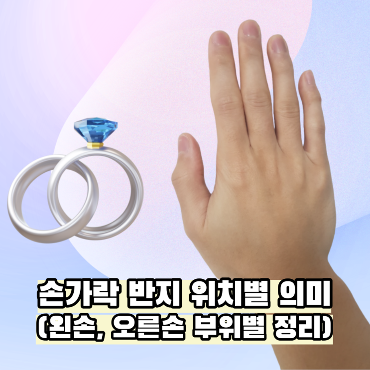  손가락 반지 의미 부위별 위치 정리 (커플링, 우정반지, 웨딩밴드)