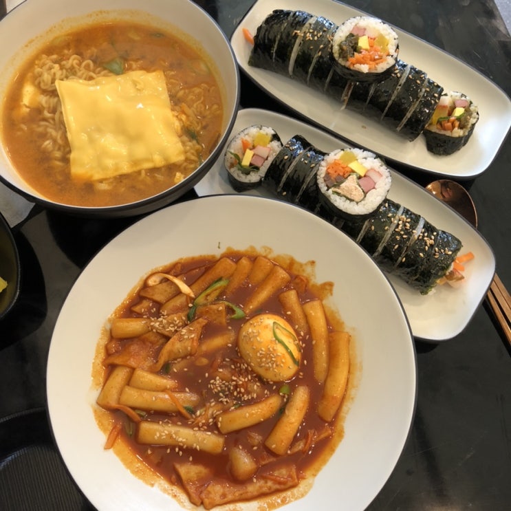  송도 센트럴파크 분식 삐룡김밥 떡볶이 라면 맛집 킹정