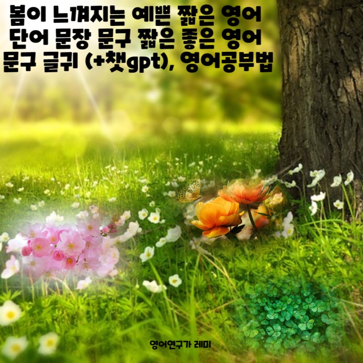 봄이 느껴지는 예쁜 짧은 영어 단어 문장 문구 짧은 좋은 영어 문구 글귀 (+챗gpt), 영어공부법 봄이 느껴지는 예쁜 짧은 영어 단어 문장 문구 짧은 좋은 영어 문구 글귀 (+챗gpt), 영어공부법