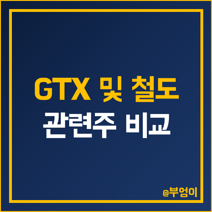 철도 및 GTX 관련주 비교 : 삼성중공업 다원시스 대아티아이 현대로템 유진기업 DL 대림산업 이앤씨 금호 현대 GS 대우 건설 서한 주식 주가 PER PBR 배당금 시가총액 순위