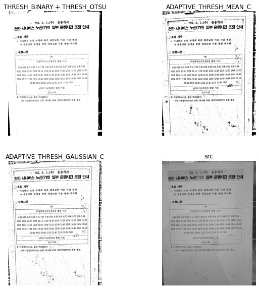  OpenCV 임계값, 적응형 임계값을 통한 이미지 처리, 파이썬