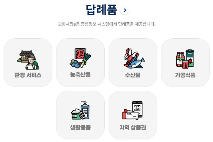 고향사랑기부제 답례품 무엇을 고를까요