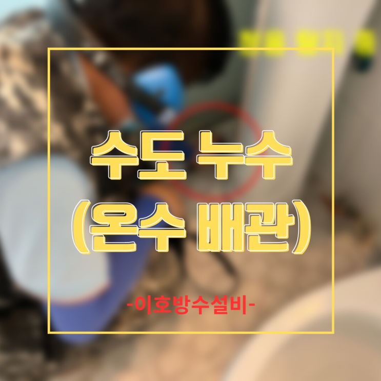  용인누수탐지 수도 누수-온수 배관이 또?!