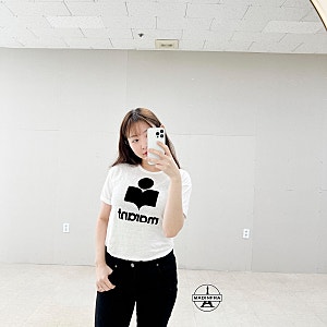이자벨마랑 티셔츠 M사이즈 입어봤어요 할인쿠폰까지 (23SS 이자벨마랑반팔 콜디 즈웰 린넨반....